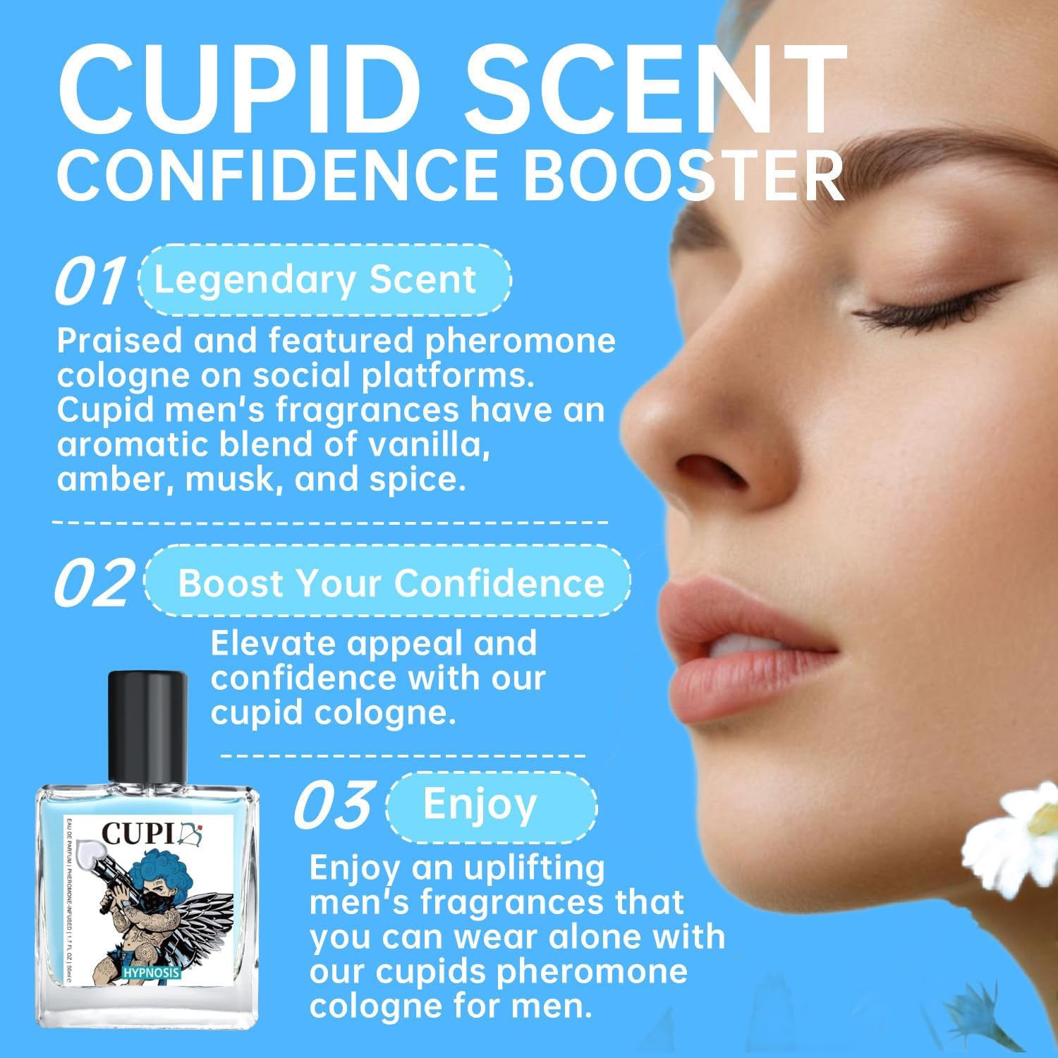 Amazon | キューピッド ヒプノシス EDP コロン メンズ 3.0 フェロモン
